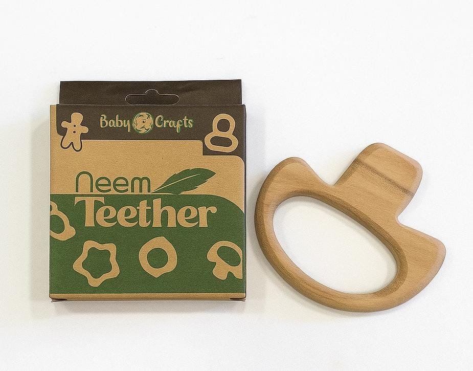 Neem Wooden Teether for Babies | Natural Eco-Friendly Baby Teething Toy